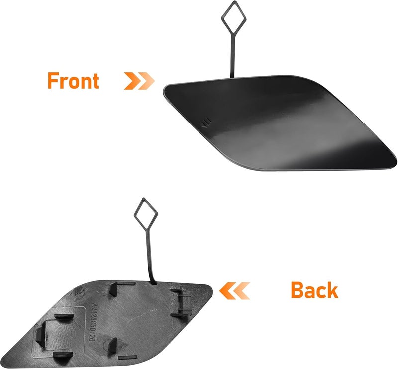 APESER Compatible with 2010-2013 Mercedes Benz Tow Hook Cover for E-Class W212 E300 E350 E400 E550 A2128850126(Black,Right Passenger Side),Front Bumper Towing Eye Cap - Image 5